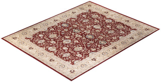 Traditional Mogul Red Wool Area Rug 12' 0" x 14' 8" - Solo Rugs