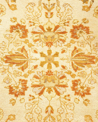 Traditional Mogul Ivory Wool Area Rug 6' 0" x 8' 9" - Solo Rugs