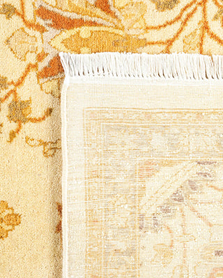 Traditional Mogul Ivory Wool Area Rug 6' 0" x 8' 9" - Solo Rugs