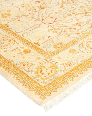 Traditional Mogul Ivory Wool Runner 4' 2" x 12' 4" - Solo Rugs