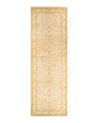 Traditional Mogul Ivory Wool Runner 4' 2" x 12' 4" - Solo Rugs