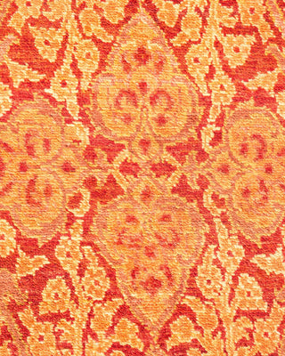 Traditional Mogul Orange Wool Area Rug 4' 1" x 6' 6" - Solo Rugs