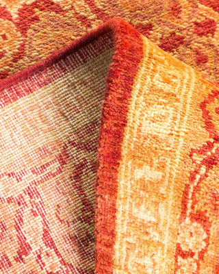 Traditional Mogul Orange Wool Area Rug 4' 1" x 6' 6" - Solo Rugs