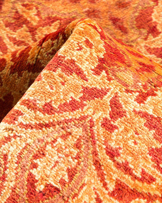 Traditional Mogul Orange Wool Area Rug 4' 1" x 6' 6" - Solo Rugs