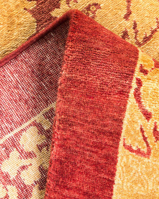 Traditional Mogul Red Wool Area Rug 4' 2" x 6' 1" - Solo Rugs