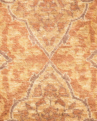 Traditional Mogul Yellow Wool Area Rug 4' 3" x 6' 1" - Solo Rugs