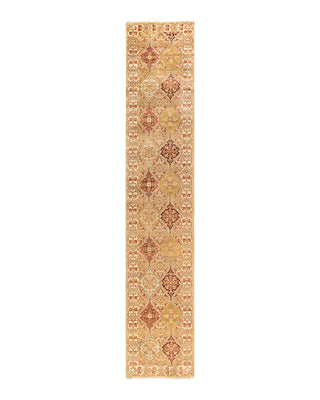 Traditional Mogul Ivory Wool Runner 2' 6" x 13' 10" - Solo Rugs
