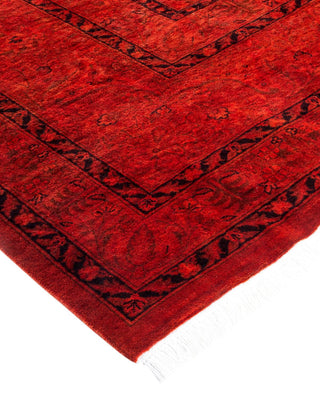 Contemporary Fine Vibrance Orange Wool Area Rug 9' 1" x 12' 4" - Solo Rugs