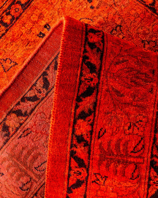 Contemporary Fine Vibrance Orange Wool Area Rug 9' 1" x 12' 4" - Solo Rugs