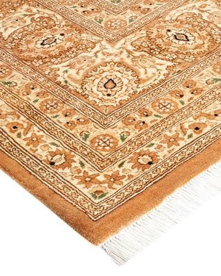 Traditional Mogul Brown Wool Area Rug 6' 2" x 9' 2" - Solo Rugs