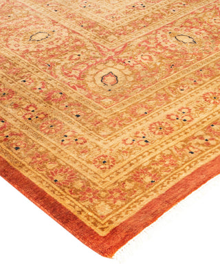 Traditional Mogul Orange Wool Area Rug 9' 2" x 12' 4" - Solo Rugs