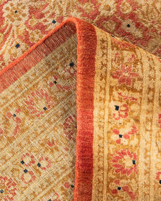 Traditional Mogul Orange Wool Area Rug 9' 2" x 12' 4" - Solo Rugs