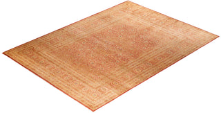 Traditional Mogul Orange Wool Area Rug 9' 2" x 12' 4" - Solo Rugs