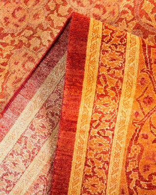 Traditional Mogul Orange Wool Area Rug 8' 4" x 14' 0" - Solo Rugs