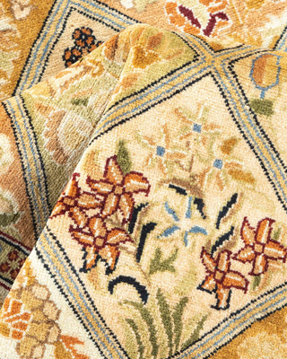 Traditional Mogul Brown Wool Area Rug 2' 8" x 4' 2" - Solo Rugs