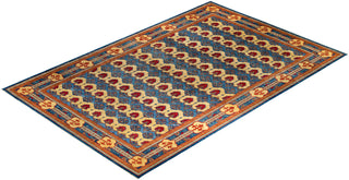 Arts & Crafts, One-of-a-Kind Handmade Area Rug - Blue, 17' 4" x 11' 10" - Solo Rugs