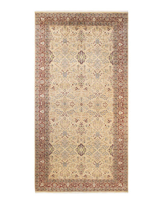Traditional Mogul Ivory Wool Runner 8' 2" x 16' 1" - Solo Rugs