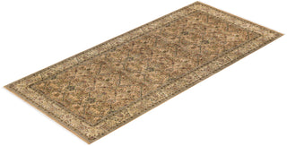 Traditional Mogul Yellow Wool Runner 6' 1" x 13' 7" - Solo Rugs