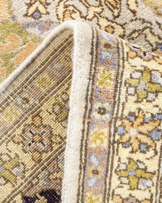 Traditional Mogul Ivory Wool Area Rug 6' 2" x 9' 2" - Solo Rugs