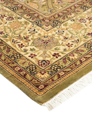 Traditional Mogul Green Wool Runner 5' 2" x 10' 4" - Solo Rugs
