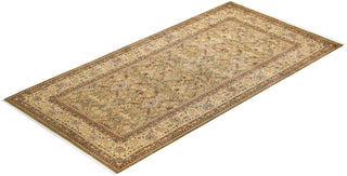 Traditional Mogul Green Wool Runner 5' 2" x 10' 4" - Solo Rugs