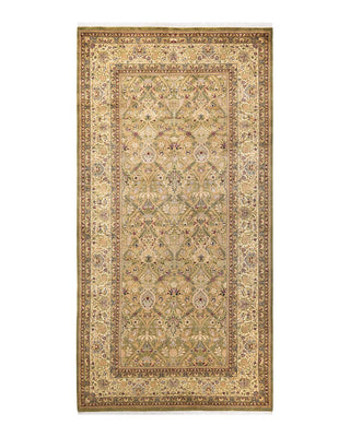 Traditional Mogul Green Wool Runner 5' 2" x 10' 4" - Solo Rugs