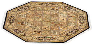 Mogul, One-of-a-Kind Hand-Knotted Area Rug - Brown, 5' 1" x 5' 1" - Solo Rugs