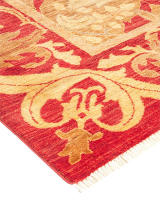 Contemporary Arts & Crafts Green Wool Area Rug 8' 10" x 12' 1" - Solo Rugs