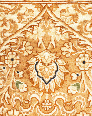 Traditional Mogul Yellow Wool Area Rug 8' 2" x 10' 5" - Solo Rugs