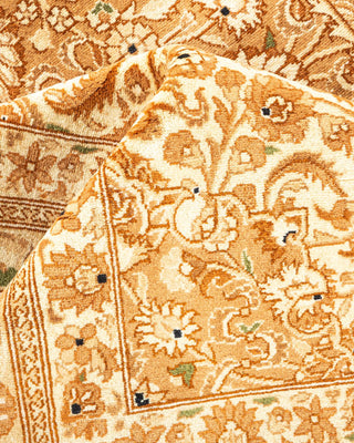 Traditional Mogul Yellow Wool Area Rug 8' 2" x 10' 5" - Solo Rugs