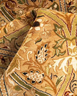 Traditional Mogul Yellow Wool Area Rug 3' 2" x 5' 1" - Solo Rugs