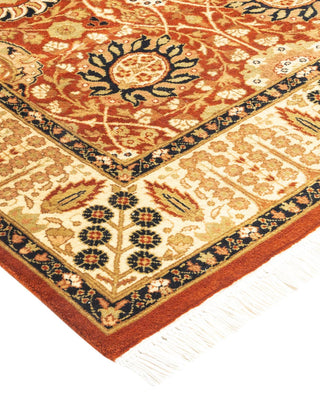 Traditional Mogul Orange Wool Area Rug 3' 0" x 5' 0" - Solo Rugs