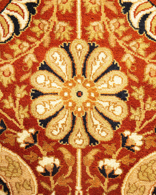 Traditional Mogul Orange Wool Area Rug 3' 0" x 5' 0" - Solo Rugs