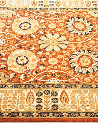 Traditional Mogul Orange Wool Area Rug 3' 0" x 5' 0" - Solo Rugs