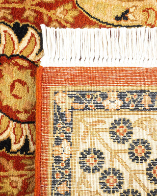 Traditional Mogul Orange Wool Area Rug 3' 0" x 5' 0" - Solo Rugs