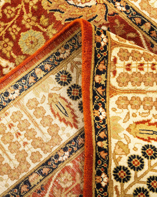 Traditional Mogul Orange Wool Area Rug 3' 0" x 5' 0" - Solo Rugs
