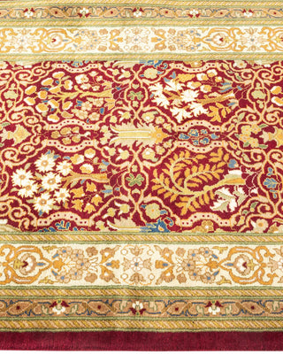 Traditional Mogul Red Wool Area Rug 2' 8" x 4' 8" - Solo Rugs