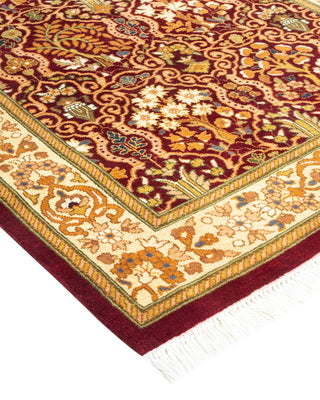 Traditional Mogul Red Wool Area Rug 2' 8" x 4' 3" - Solo Rugs