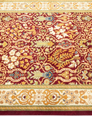 Traditional Mogul Red Wool Area Rug 2' 8" x 4' 3" - Solo Rugs