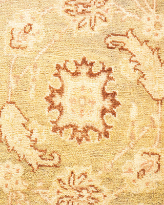 Contemporary Eclectic Orange Wool Area Rug 4' 1" x 6' 4" - Solo Rugs