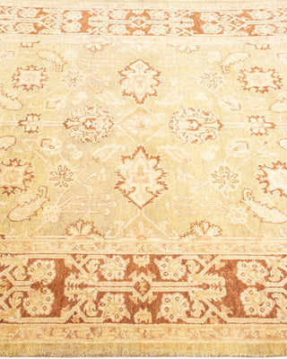 Contemporary Eclectic Orange Wool Area Rug 4' 1" x 6' 4" - Solo Rugs
