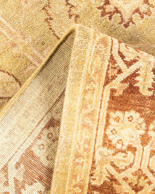 Contemporary Eclectic Orange Wool Area Rug 4' 1" x 6' 4" - Solo Rugs