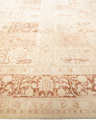 Traditional Mogul Ivory Wool Area Rug 9' 4" x 12' 3" - Solo Rugs