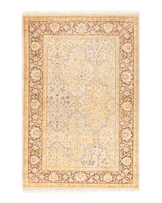Mogul, One-of-a-Kind Hand-Knotted Area Rug - Ivory, 3' 3" x 4' 9" - Solo Rugs