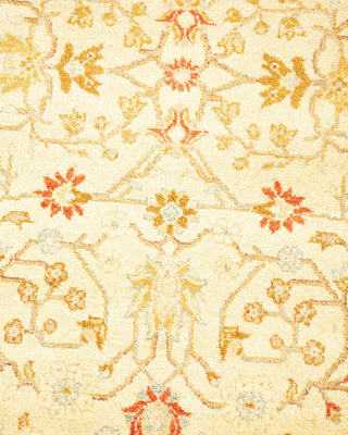Traditional Mogul Ivory Wool Runner 3' 0" x 10' 1" - Solo Rugs