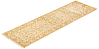 Traditional Mogul Ivory Wool Runner 3' 0" x 10' 1" - Solo Rugs