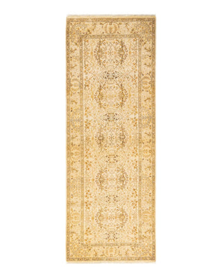 Traditional Mogul Ivory Wool Runner 3' 0" x 8' 4" - Solo Rugs