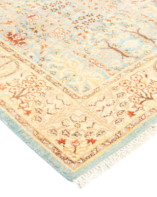 Traditional Mogul Light Blue Wool Runner 2' 7" x 13' 9" - Solo Rugs