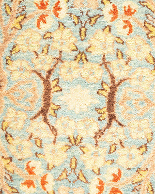 Traditional Mogul Light Blue Wool Runner 2' 7" x 13' 9" - Solo Rugs