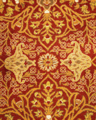 Traditional Mogul Orange Wool Area Rug 8' 3" x 10' 8" - Solo Rugs
